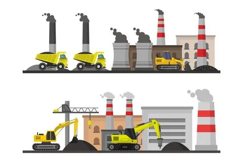 Mining illustrated on background Ilustración de archivo