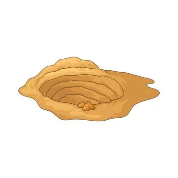 Mining impact illustration 스톡 일러스트