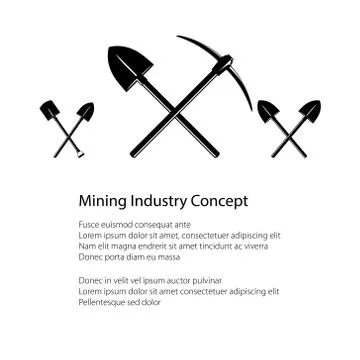 Mining Industry and Construction Concept 스톡 일러스트