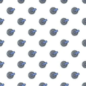 Mining Industry cogwheel pattern seamless Stock Illustration