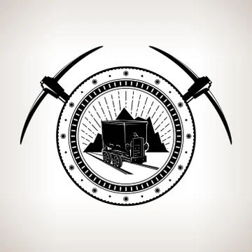 Mining Industry Concept 스톡 일러스트