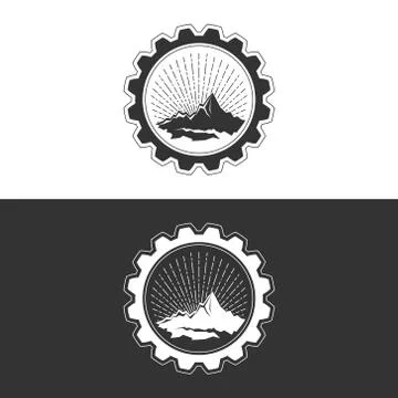 Mining Industry Design Element 스톡 일러스트
