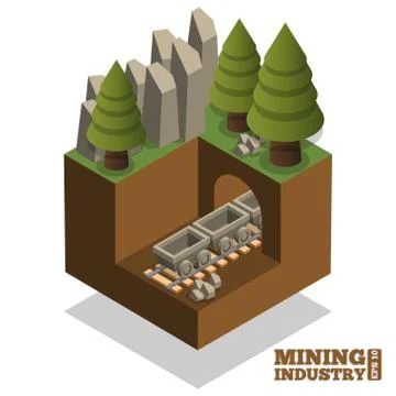 Mining industry. Stock Illustration