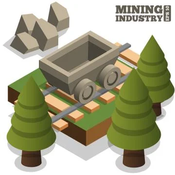 Mining industry. Stock Illustration