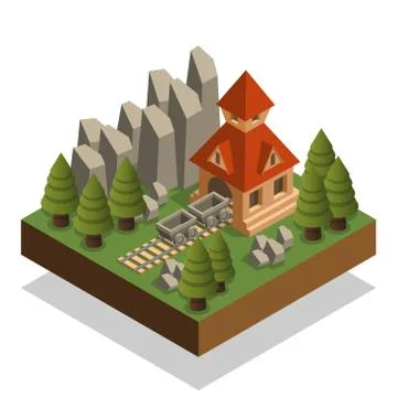 Mining industry. Stock Illustration