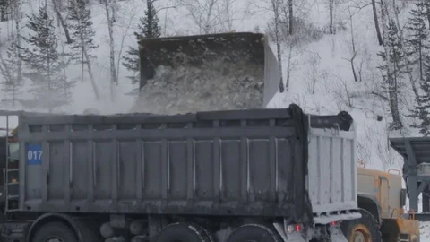 Mining industry at winter season 스톡 동영상 71844950