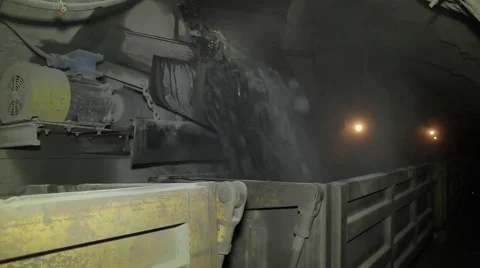 Mining of iron ore in the mine Stock Footage 54074476