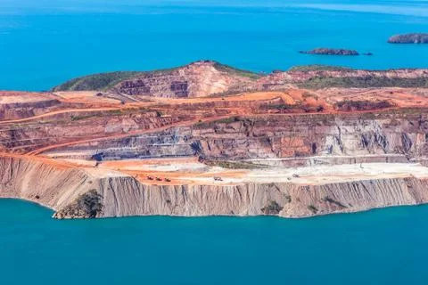 Mining an Island Stock Photos