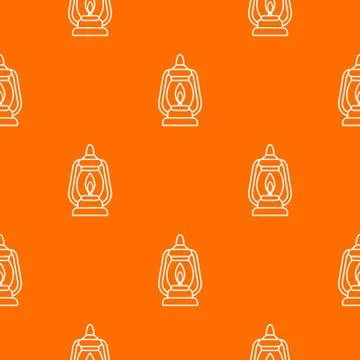 Mining lamp pattern vector orange Illustrazione stock