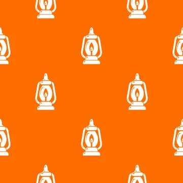 Mining lamp pattern vector orange Stock Illustration