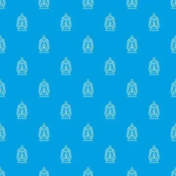 Mining lamp pattern vector seamless blue Stock Illustration