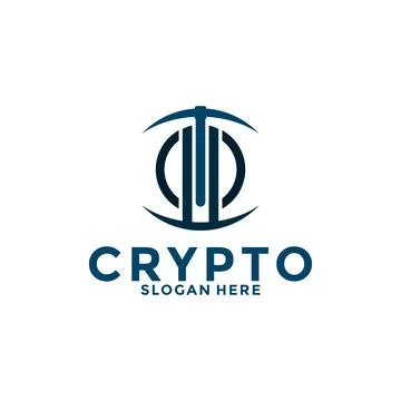 Mining logo vector, Crypto Currency logo design template Stock Illustration
