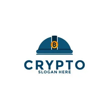 Mining logo vector, Crypto Currency logo design template Stock Illustration