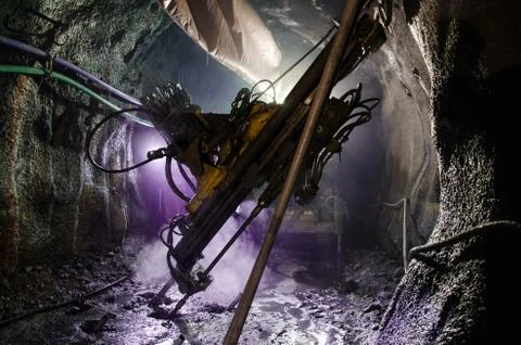 Mining machine arm Stock Photos