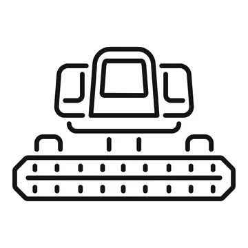 Mining machine excavating ore from the ground Stockillustratie