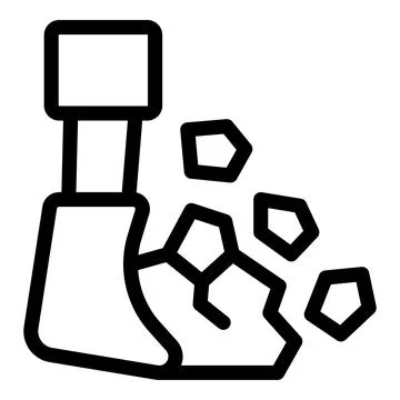 Mining machine extracting minerals from the ground for industrial use Stockillustratie