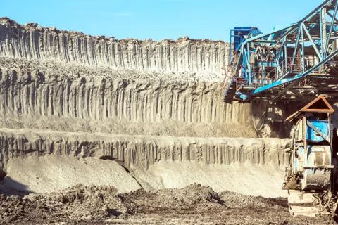 Mining machinery in the mine Stock Photos