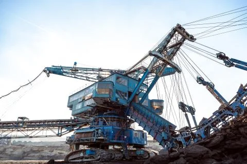 Mining machinery in the mine Stock Photos