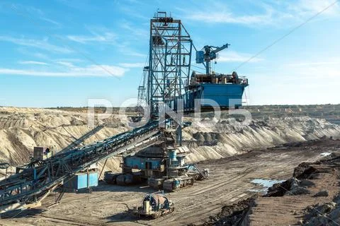 Mining machinery in the mine Stock Photos