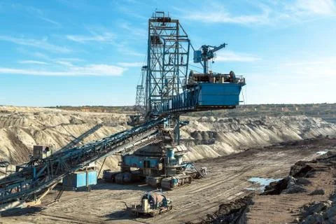 Mining machinery in the mine Stock Photos