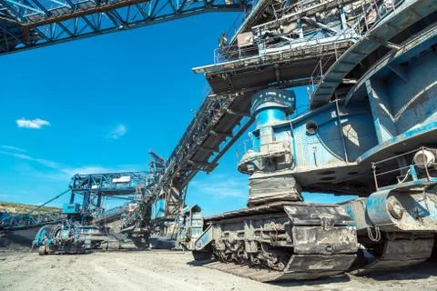 Mining machinery in the mine Stock Photos