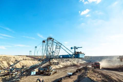 Mining machinery in the mine Foto stock