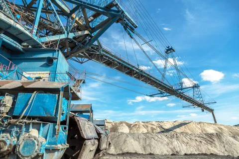 Mining machinery in the mine Stock Photos