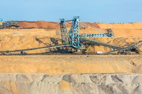 Mining machinery in the mine Stock Photos