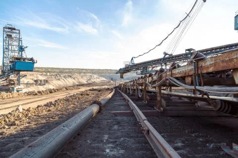 Mining machinery in the mine Stock Photos