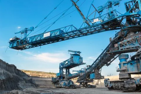 Mining machinery in the mine Stock Photos