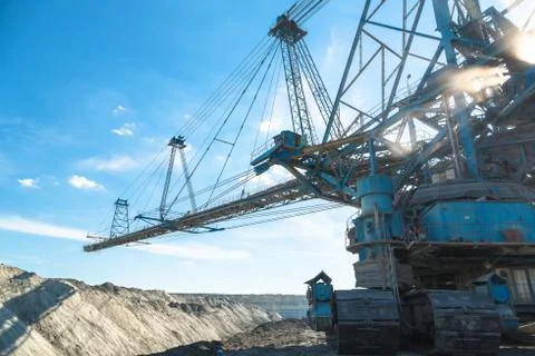 Mining machinery in the mine Stock Photos