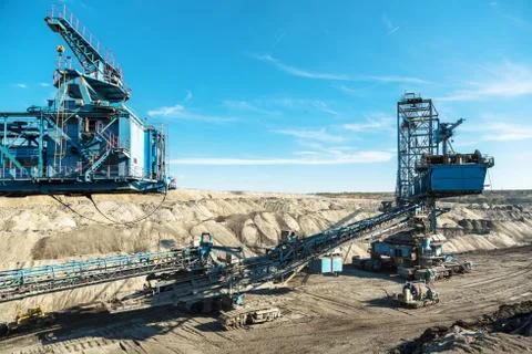 Mining machinery in the mine Stock Photos