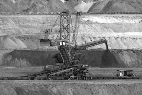 Mining machinery in the mine Stock Photos