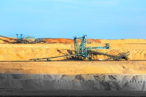 Mining machinery in the mine Stock Photos