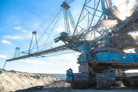 Mining machinery in the mine Foto stock