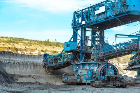 Mining machinery in the mine Stock Photos