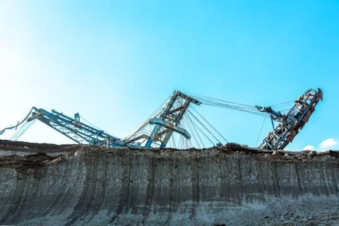 Mining machinery in the mine Stock Photos