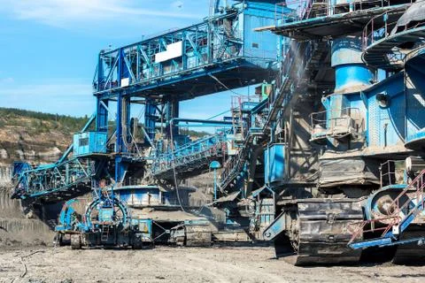 Mining machinery in the mine Stock Photos