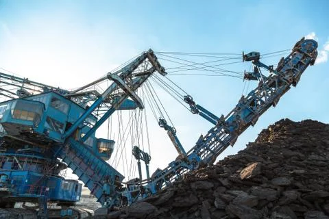 Mining machinery in the mine Stock Photos