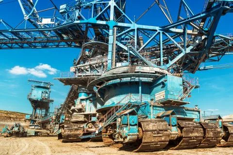 Mining machinery in the mine Stock Photos
