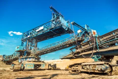 Mining machinery in the mine Stock Photos