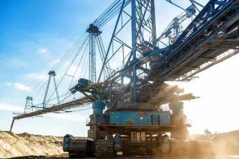 Mining machinery in the mine Stock Photos