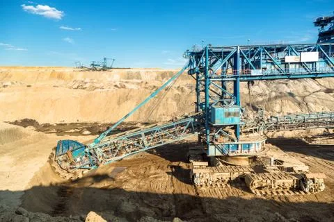 Mining machinery in the mine Stock Photos