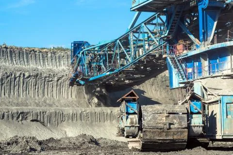 Mining machinery in the mine Stock Photos