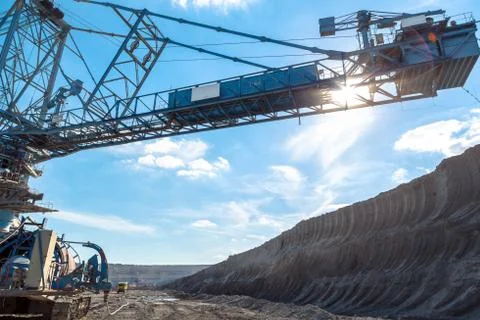 Mining machinery in the mine Stock Photos