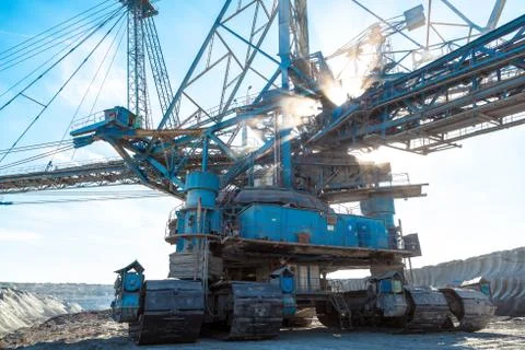 Mining machinery in the mine Stock Photos