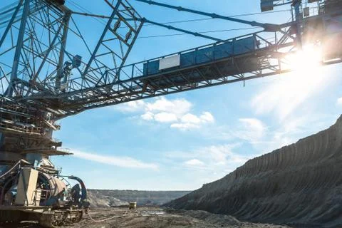 Mining machinery in the mine Foto stock