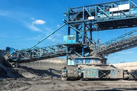 Mining machinery in the mine Stock Photos