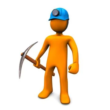 Mining man Stock Illustration
