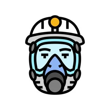 Mining mask face color icon vector illustration Illustrazione stock